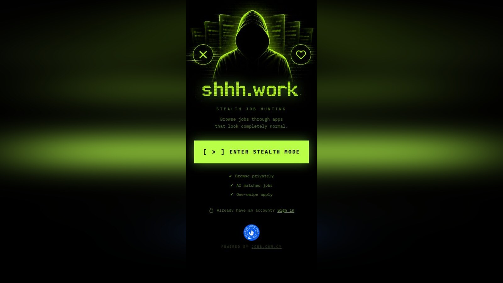 SHHH.WORK: the stealth job-hunting platform that hides in plain sight